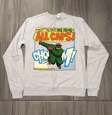 MF Doom Madvillain all caps sweatshirt brand new gray size small!