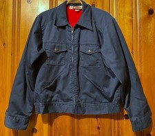 Dickies 90 s Blanket Lined Eisenhower Jacket Navy Work Coat Men s L Made Mexico