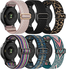 6 Pack 20Mm Stretchy Watch Bands Compatible with Garmin Vivoactive 5/6, Nylon El