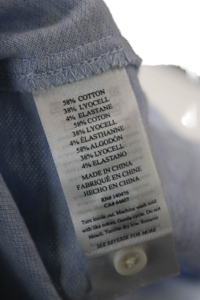 Faherty Mens Button-Down Collared Light Blue Long… - image 5