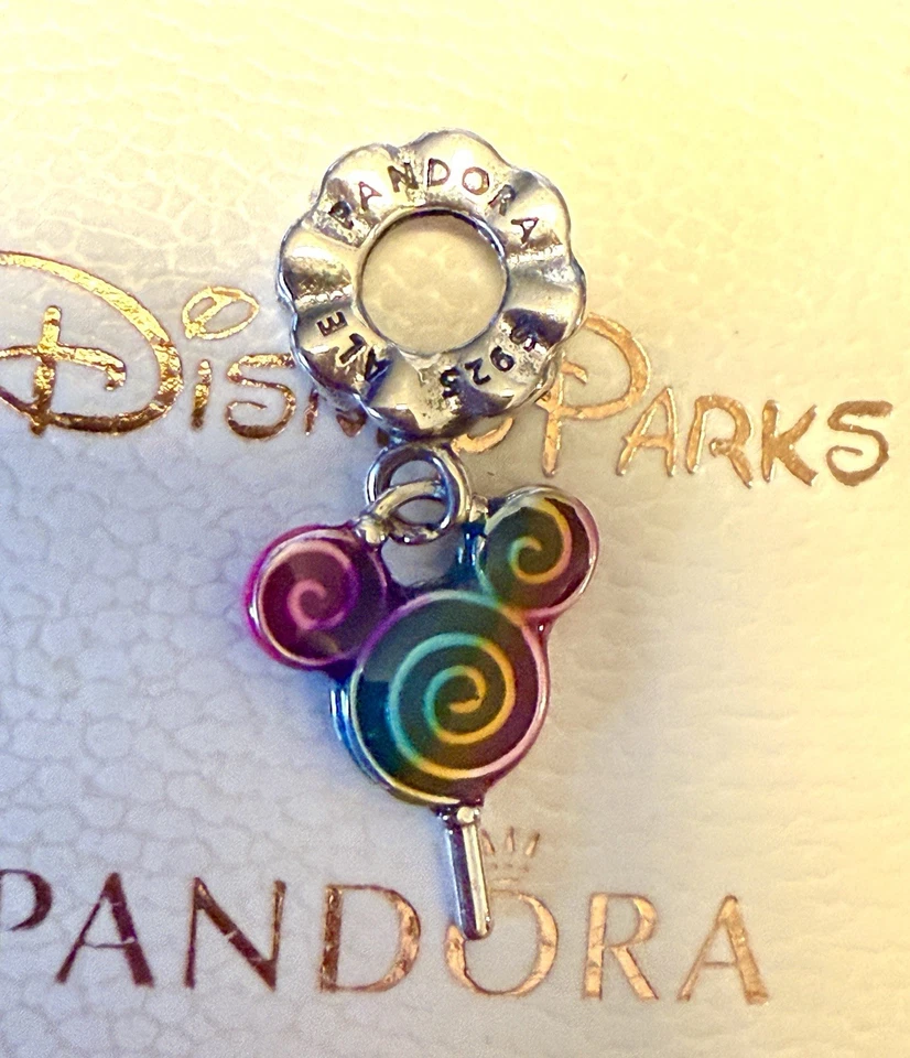 Pandora x Disney Parks Exklusive Charm Minnie & Mickey Maus Ohren Lolli Lutscher - Bild 4 von 4