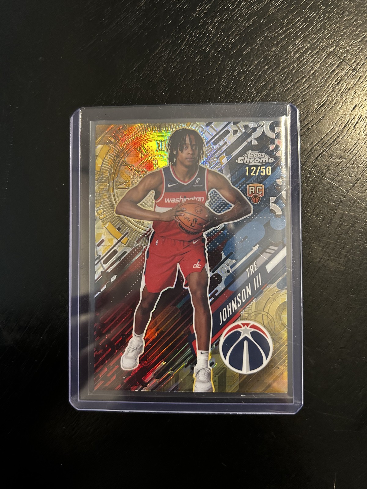 2025-26 Topps Chrome Go Time Tre Johnson #GT-21 Gold Refractor 12/50 RC # Match