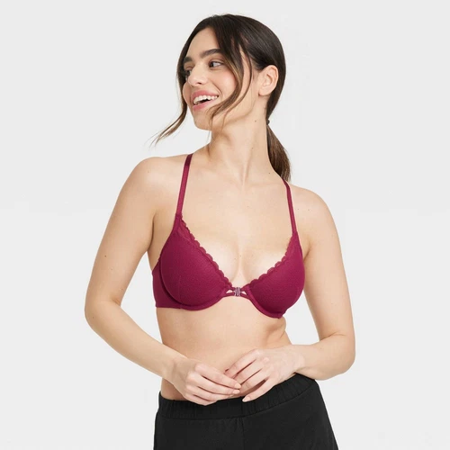 Auden Pink Racerback Bra Women's Lightly Lined - Size 38D - Picture 1 of 6