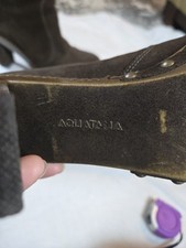 AQUATALIA SUEDE AND LEATHER BOOT HEELS SIZE 7