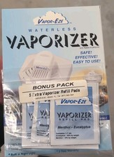 Vaporizador sin agua Vapor-Eze con cinco recargas nuevo en caja hecho en EE. UU. sellado sin usar