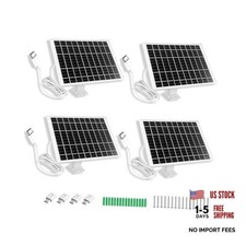 4 Pack 7W Camera Solar Panel Charger Compatible with eufyCam 3/S330, 3C/S300,