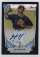 2014 Bowman Prospect Chrome Black Refractor 86/99 Dylan Floro #BCAP-DF Auto 2d9