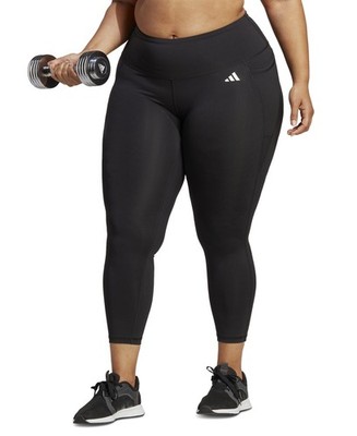 adidas Women's Optime Essentials High Waisted 7/8 Leggings Black 4X