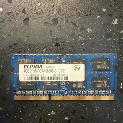 ELPIDA 4GB 2RX8 PC3-10600S-9-10-F2 DDR3 1333MHz SODIMM RAM Laptop Memory