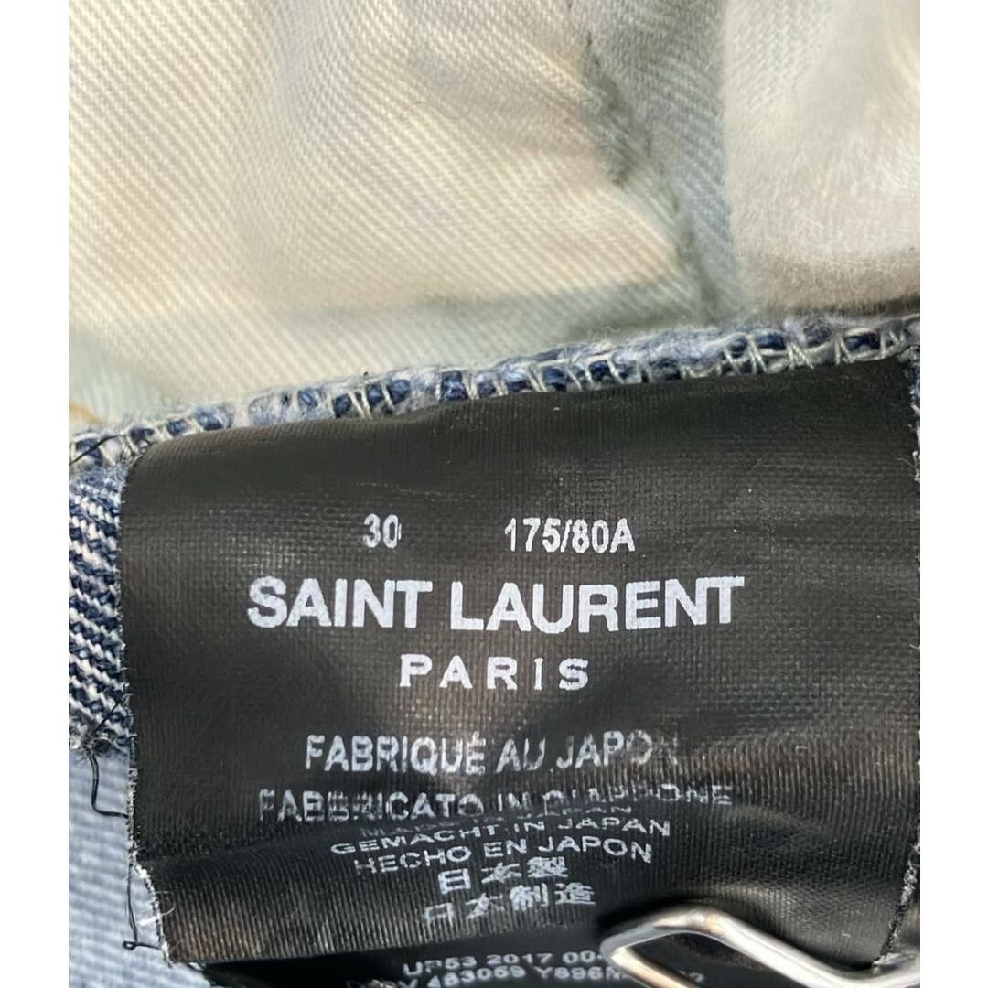 Saint Laurent Pantaloni Denim Vestiti Taglio Skinny 483059 Y896M Uomo Taglia 30 9