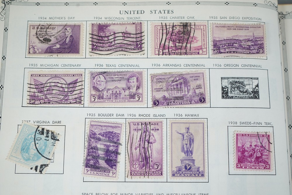 US & WORLDWIDE 1860s-1950s COLLECTION OF 2,750+ STAMPS MINT & USED IN ALBUM