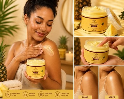 Body Cream for a Nourishing and Hydrating Skin - Pineapple 8 oz