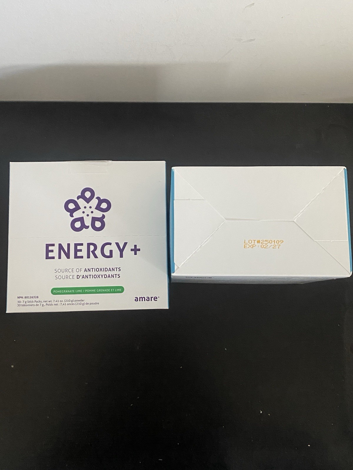 Amare Global Energy+ Pomegranate Lime 30 Sticks 2x - New in Box! Exp 02/2027