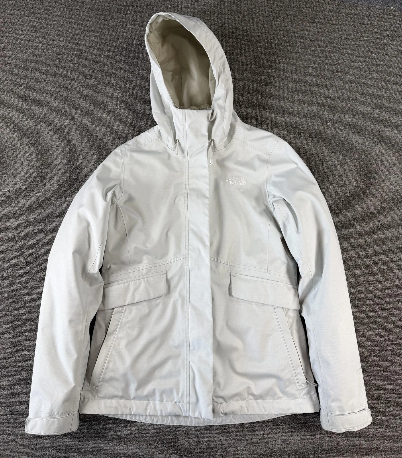 The North Face Jacket Womens Small White DryVent Hooded Insulated Ski Snow