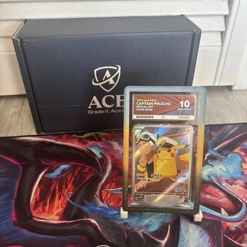 Ace 10 Gem Mint Captain Pikachu Pokémon Card 0709/09 S-Chinese Perfect Subs