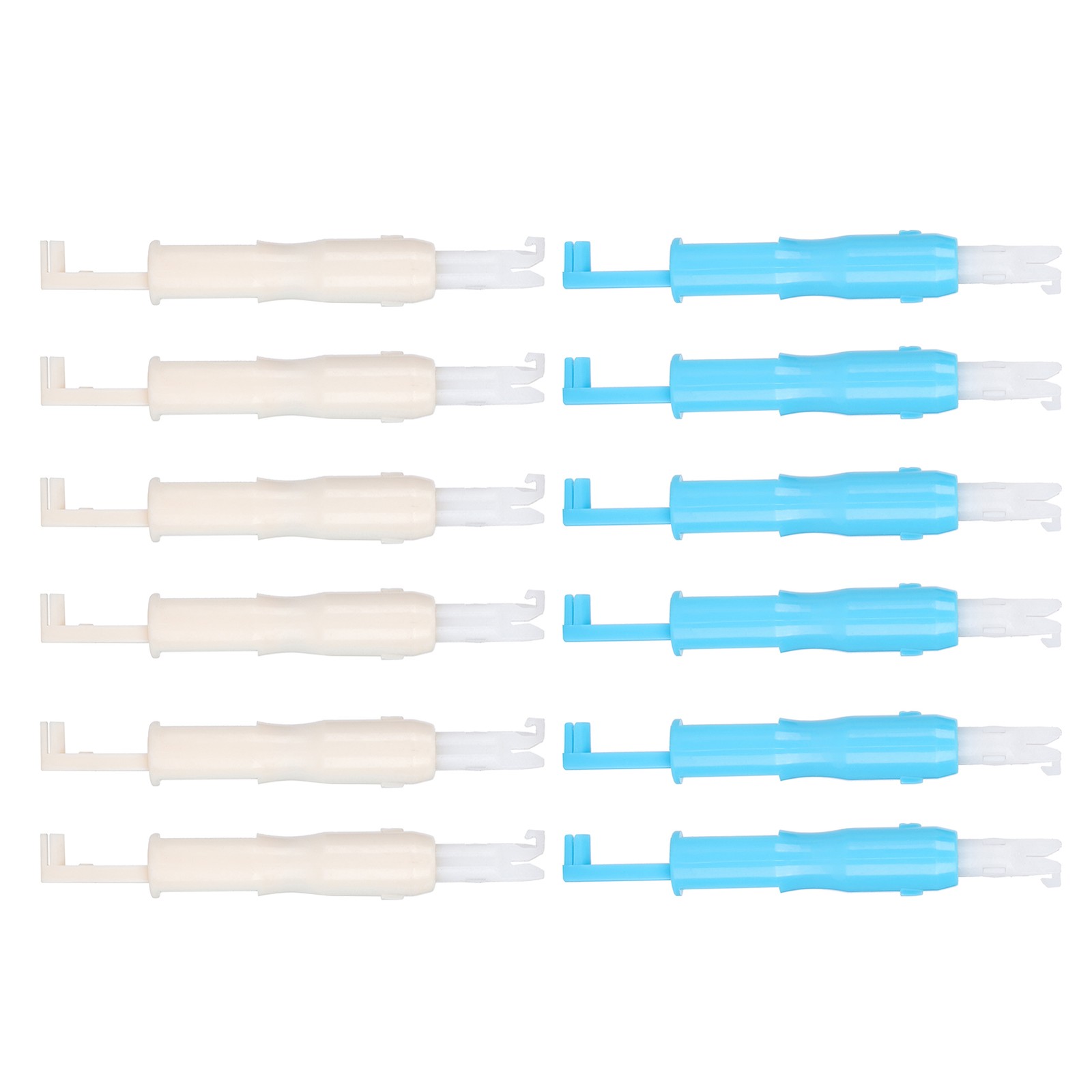 12pcs Needle Threader Plastic Automatic Inserter Threading Tool For Sewing Machi