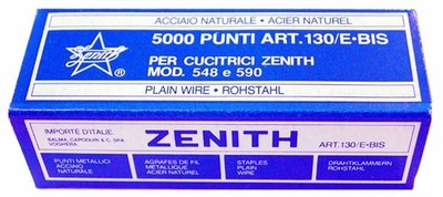 ZENITH 130/E bis punti metallici passo 6/4 sc.da 5000 punti 130 5000 punti Singl