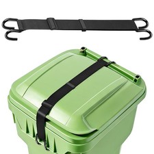 Heavy Metal Non-Slip Double Claw Trash Can Lid Lock, Adjustable Outdoor Garba...