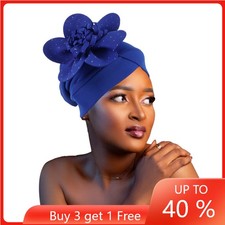 African Headtie Nigerian Wedding Party Cap Women Head Wrap Flower Auto Gele Hat