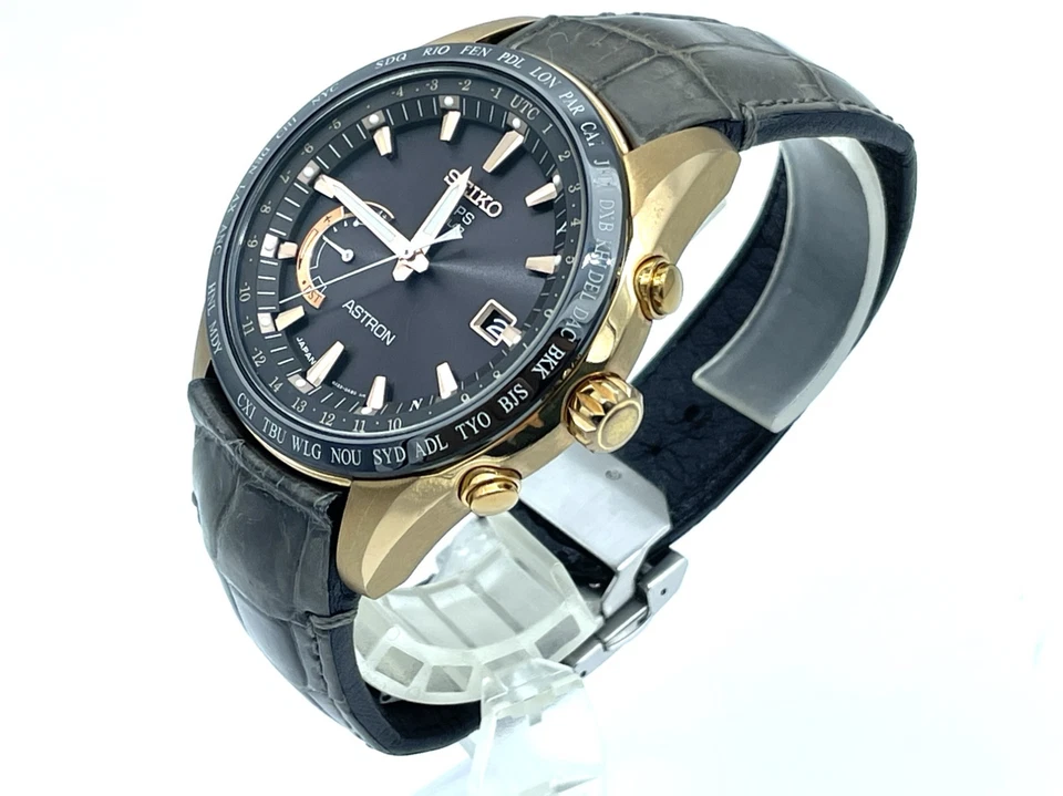 Reloj para hombre SEIKO ASTRON GPS radio onda solar titanio caja dorada 8X22-0AG0-2 Foto 2 de 4