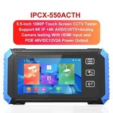 IPCX-550ACTH 5,5" Telecamera CCTV Tester AHD CVI TVI CCTV HDMI Ingresso POE Uscita