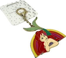 Disney Store Gold Glitter Rainbow Princess Ariel The Little Mermaid Bag Charm