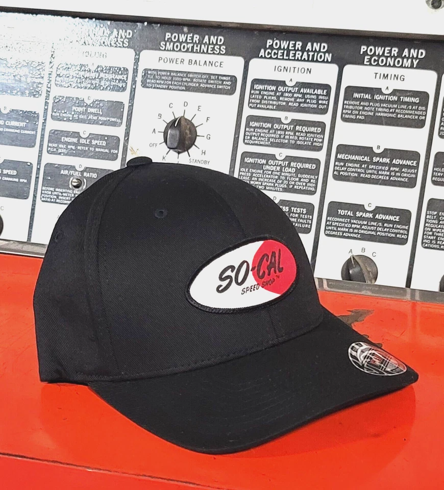 SO-CAL SPEED SHOP Logo Flexfit SOMBRERO L/XL Hot Rod nhra Drag Racing scta Bonneville Foto 2 de 4