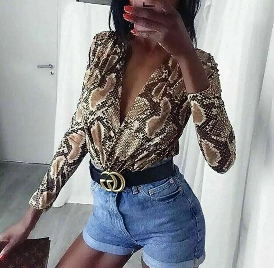 Snake Print Bodysuit