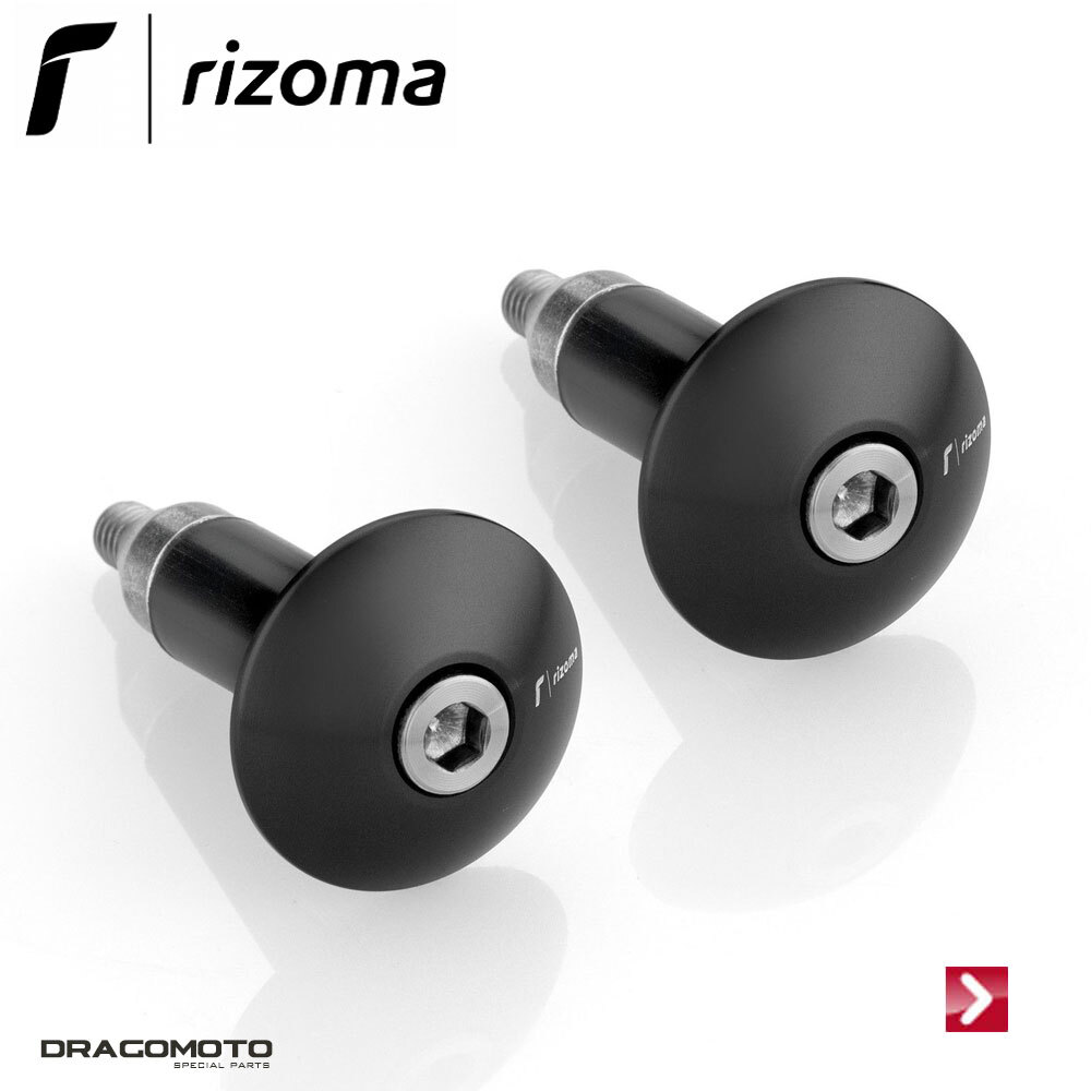Embouts de guidon RIZOMA MA531B accessoire guidon noir pour Vespa Sei Giorni 300