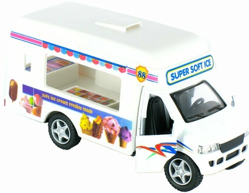 "Camión de helados, modelo diecast coche de juguete, Kinsfun, 5" - Imagen 2 de 4