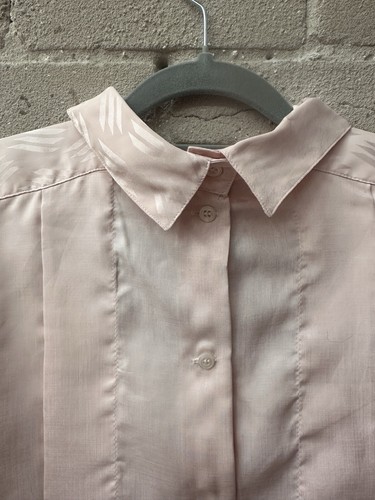 Vintage 90s Nicola Blouse Womens 10 Satin Secretary Academia Coquette - Picture 3 of 9