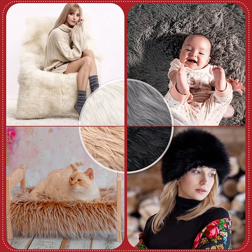 Faux Fur Collar Trim Tapes 1.5M DIY For Hood Collar Shawl Coat Hood Craft Supply - Picture 13 of 22