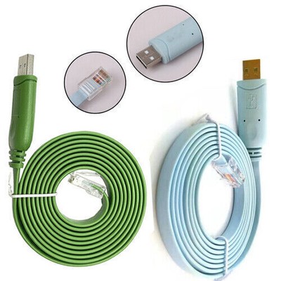 2Stk Cisco Console Cable Usb 5ft CH340 RJ45 For Cisco Routers CAT 5 New RS232
