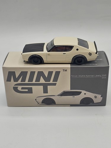 Clearance-Mini GT 1:64 Nissan GTR KPGC110 Kenmeri Liberty Walk White #702 - Picture 2 of 10