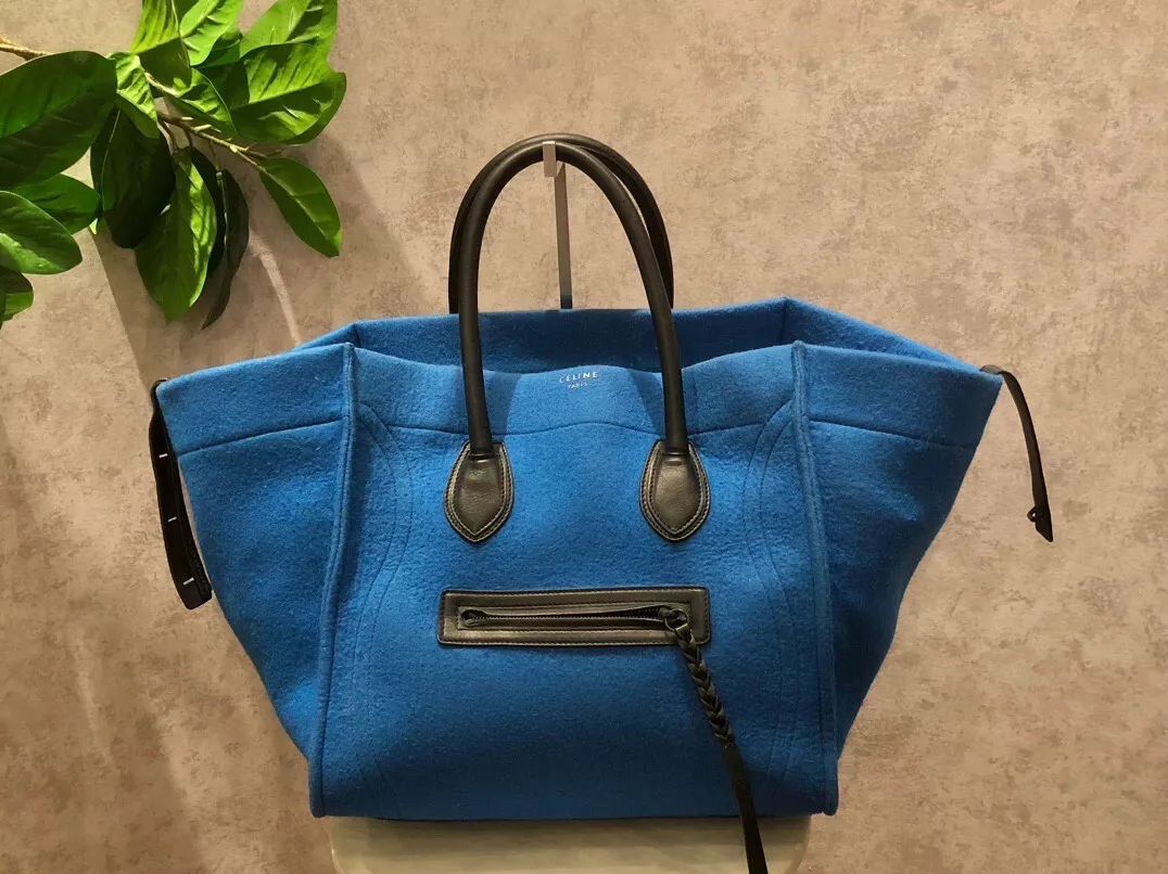 Celine Luggage Phantom Tote Blue – EKOLUV