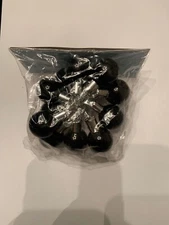 Black Tie On 1” Glass Ornament 12ct.