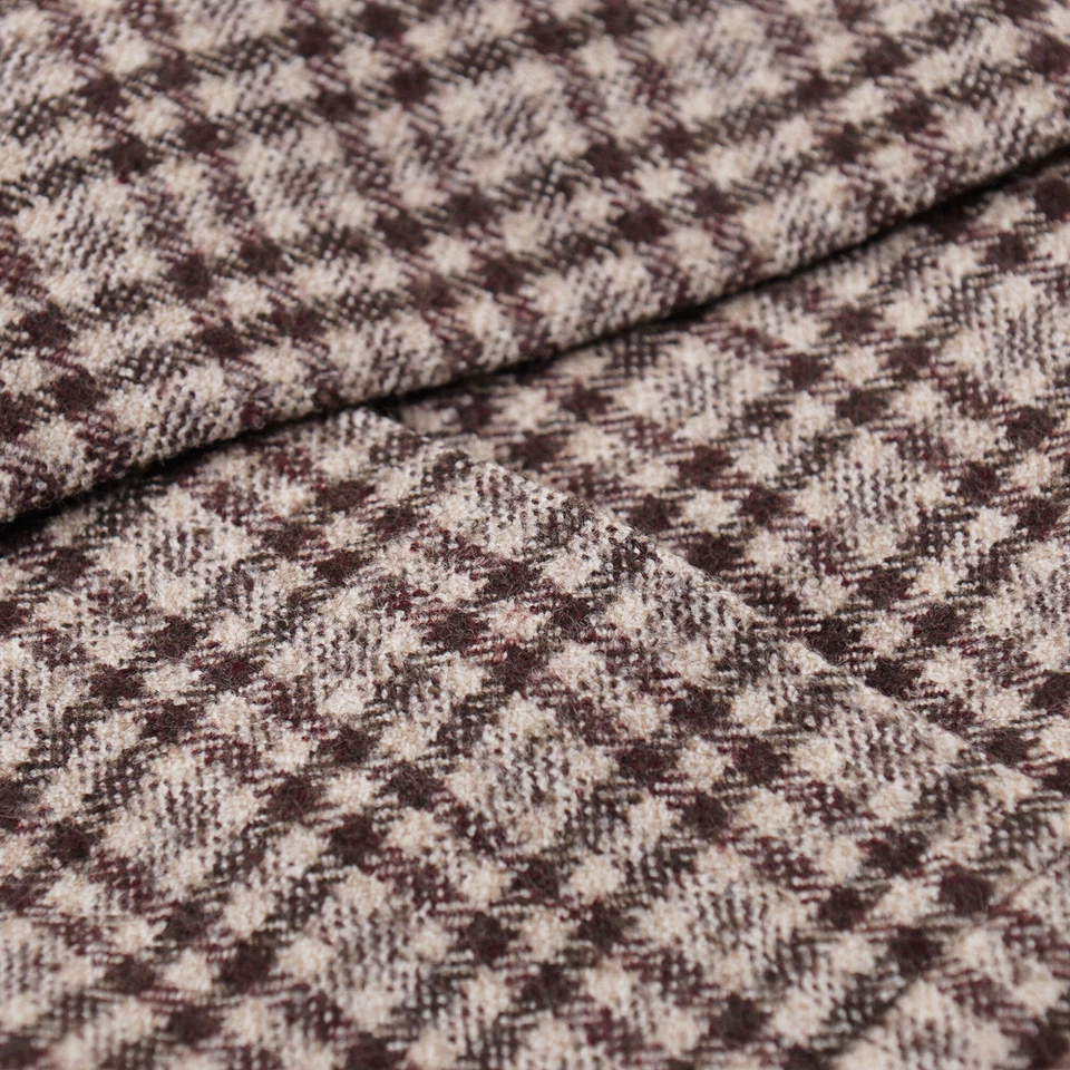 NUEVO CON ETIQUETAS $3295 D'AVENZA Abrigo deportivo de lana cepillada suave a cuadros en capas 40 R Foto 3 de 4