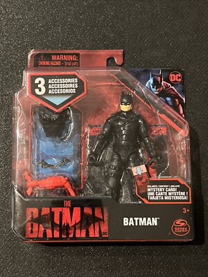 DC The Batman Movie BATMAN 4  Action Figure 2022 Spin Master FACTORY SEALED!