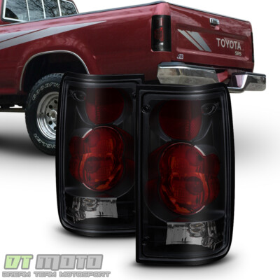 トヨタハイラックス1989〜1995年テールランプ左右セット For Black Smoke 1989-1995 Toyota Pickup 2WD & 4WD Tail Brake