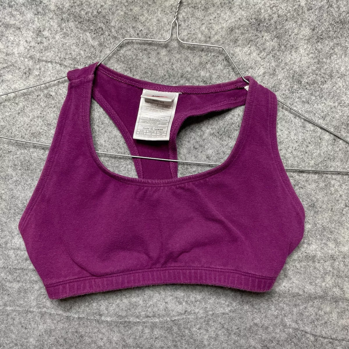 Vintage Nike Sports Bra Womens Small Purple Pink Racer Back