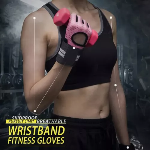 Fitness Gloves Weight Lifting Gym Workout Training Wrist Wrap Strap Men & Women - Picture 10 of 20