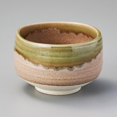 Japanese Tea Ceremony Matcha Tea Bowl ORIBE KINYO-KEZURI 4.9'' × 3.1'' MINOYAKI