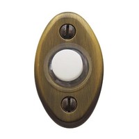 Baldwin 4852.050 Oval Bell Button Satin Brass And Black on sale Baldwin 4852.050 Oval Bell Button Satin Brass And Black on sale