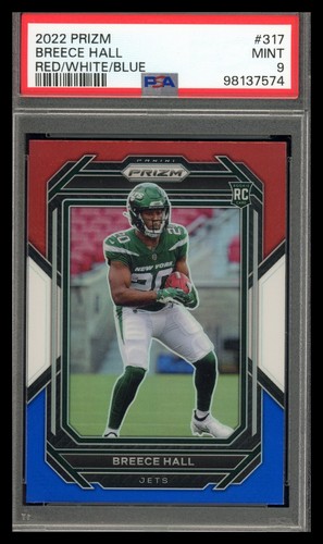 2022 Panini Prizm Breece Hall [Red White Blue] #317 card