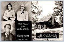 Real Photo Postcard~Ozarks~Old Matt~Aunt Molly~Shepherd Of The Hills Cabin~1939