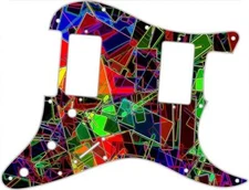 Pickguard Stratocaster Strat Graphic Custom fit Fender HH 11 Hole Pattern 1