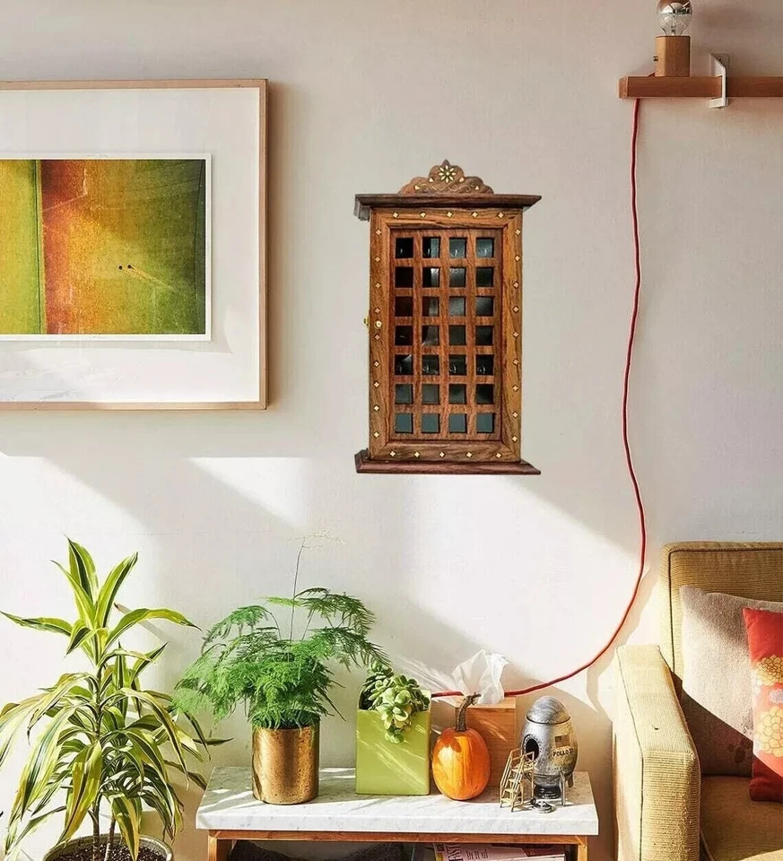 Antiguo armario para llaves de madera vintage porta llaves madera maciza mejor caja para llaves de madera Foto 4 de 4