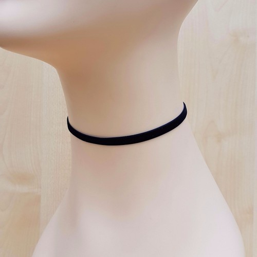 Classic Velvet Choker Band 6mm 35 Colours Stainless Steel Findings Handmade - Picture 18 of 36