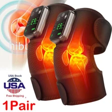 Cordless Knee Massager with Heat & Vibration,Heating Pad for Knee Shoulder Elbow