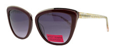 BETSEY JOHNSON - GARDEN OF EDEN RED 56/17/140 - GOLD - NEW Authentic SUNGLASSES